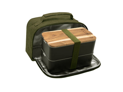 Akinod Bento + Lunch Bag 11H58 Noir / Kaki