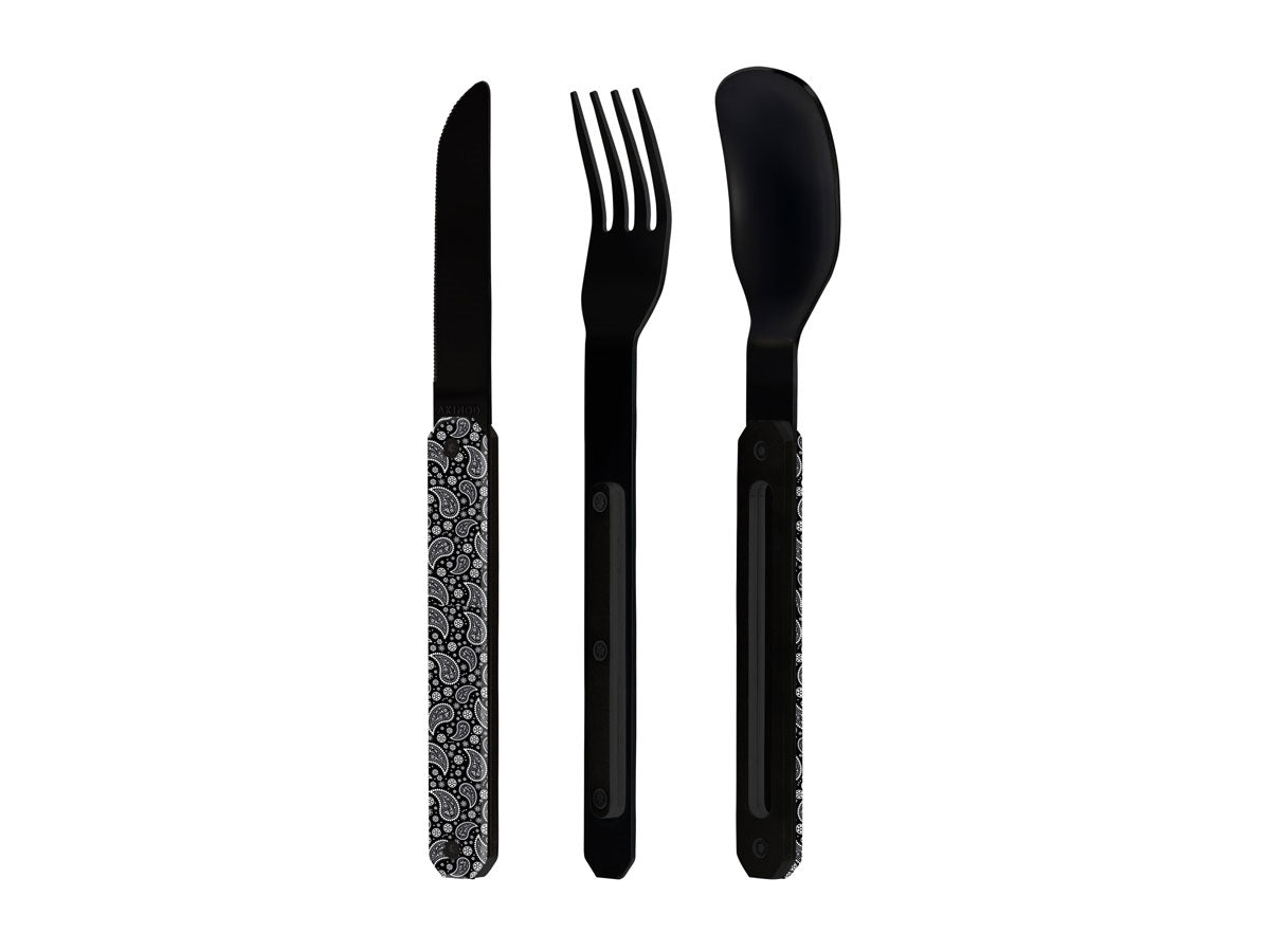 Akinod Magnetic Straight Cutlery 12H34 Black Mirror Bandana Noir - foto 2