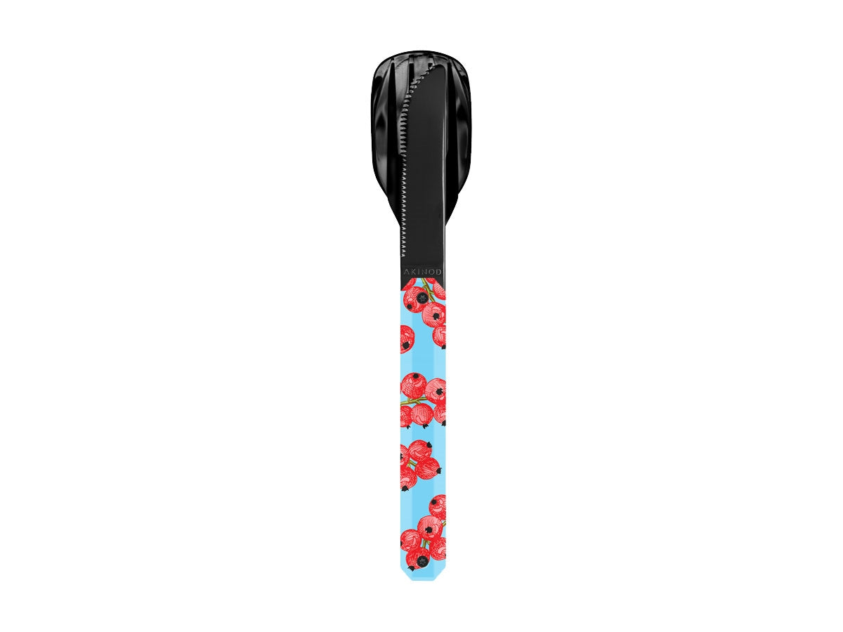 Akinod Magnetic Straight Cutlery 12H34 Black Mirror Groseille