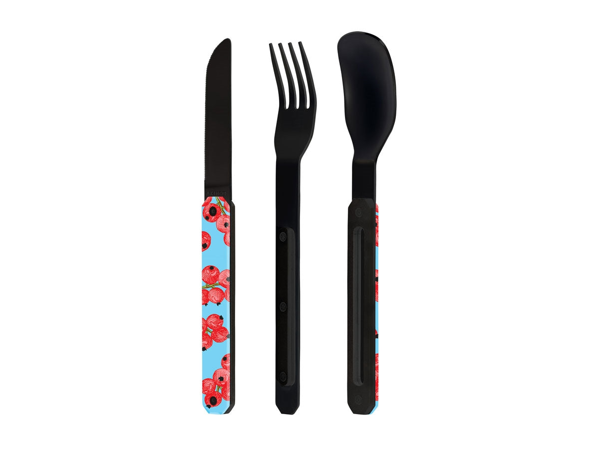 Akinod Magnetic Straight Cutlery 12H34 Black Mirror Groseille - foto 2