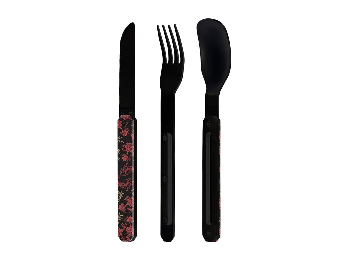 Akinod Magnetic Straight Cutlery 12H34 Black Mirror Namazu - foto 2