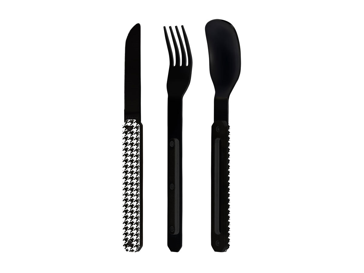 Akinod Magnetic Straight Cutlery 12H34 Black Mirror Pied de Poule - foto 2