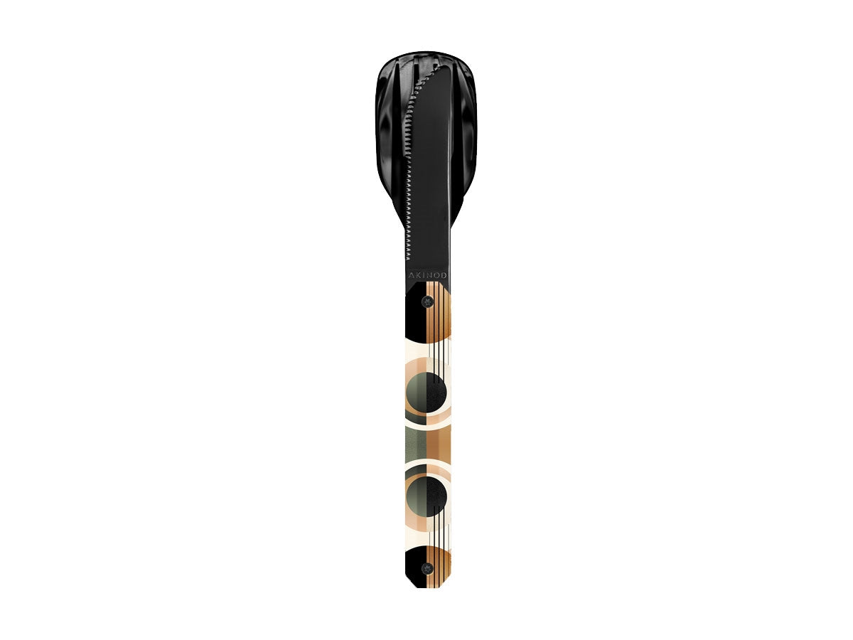 Akinod Magnetic Straight Cutlery 12H34 Black Mirror Sphère