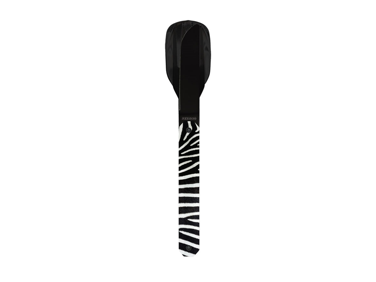Akinod Magnetic Straight Cutlery 12H34 Black Mirror Zèbre