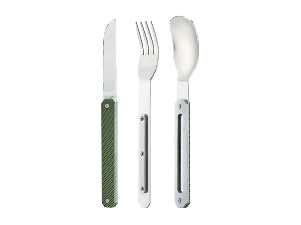 Akinod Magnetic Straight Cutlery 12H34 Mirror Aluminium Kaki - foto 2