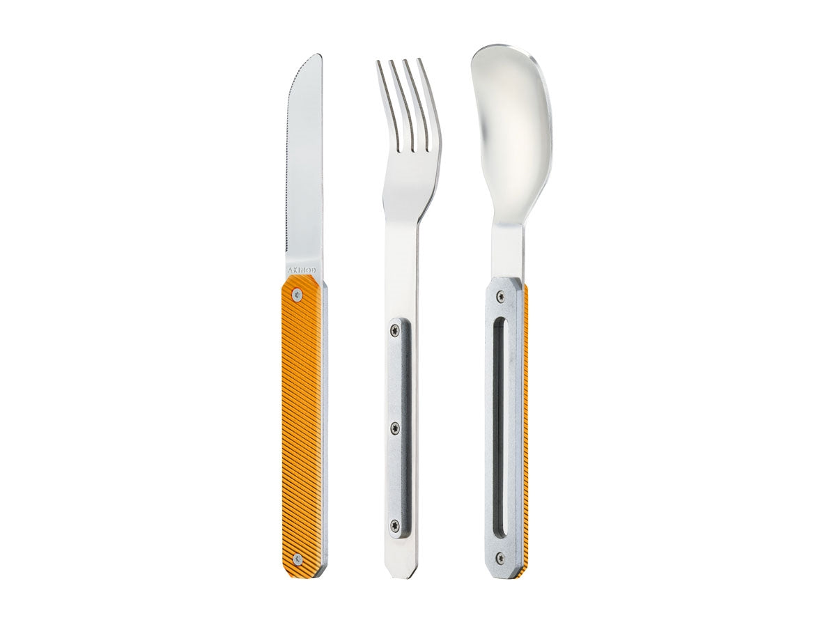 Akinod Magnetic Straight Cutlery 12H34 Mirror Aluminium Orange - foto 2