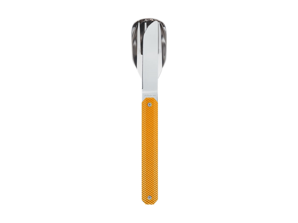 Akinod Magnetic Straight Cutlery 12H34 Mirror Aluminium Orange