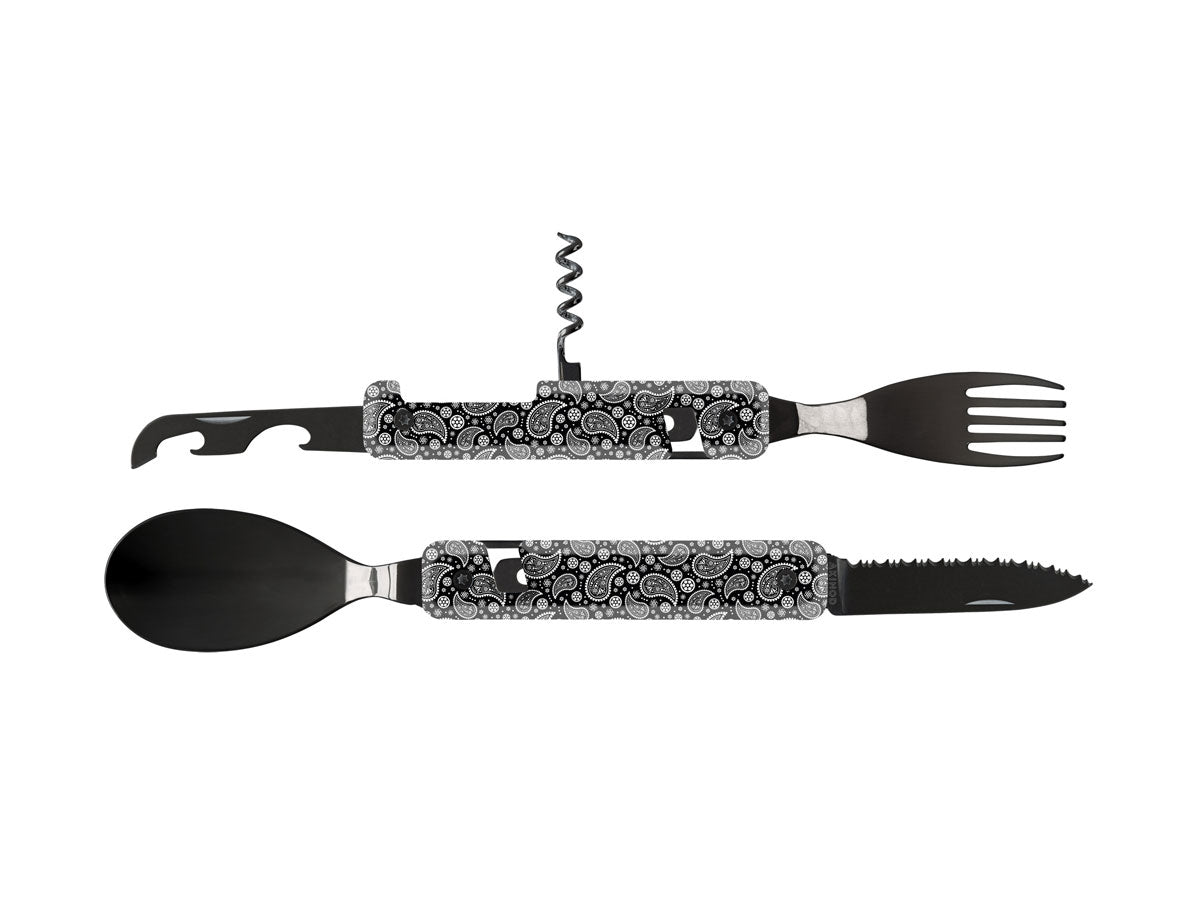 Akinod Multifunction Cutlery 13H25 Black Mirror Bandana Noir - foto 2