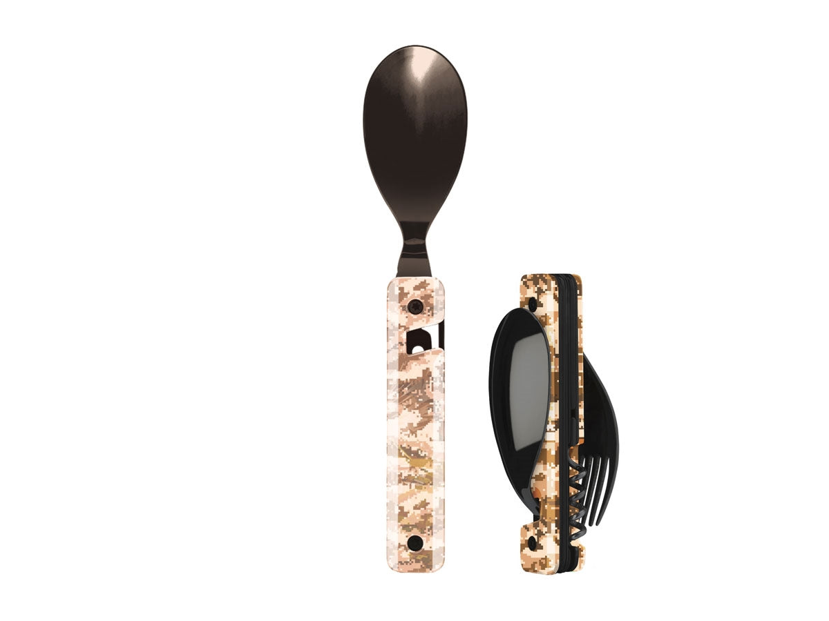 Akinod Multifunction Cutlery 13H25 Black Mirror Camo Pixel