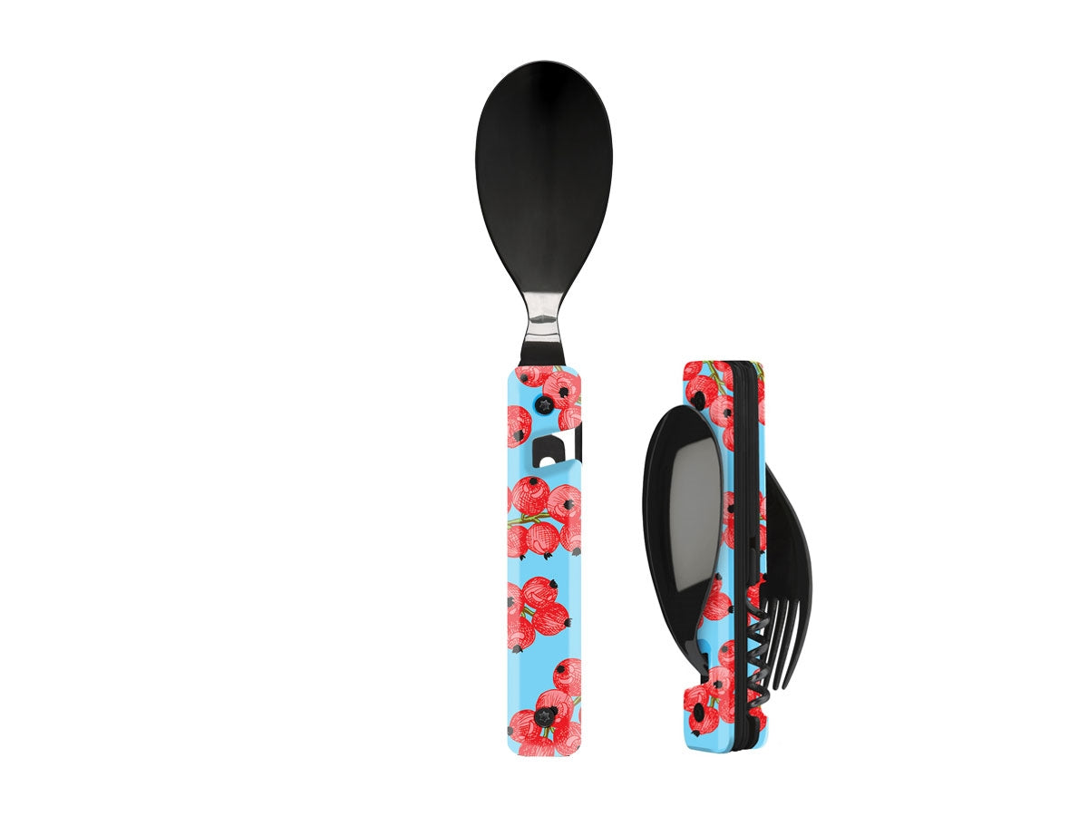 Akinod Multifunction Cutlery 13H25 Black Mirror Groseille