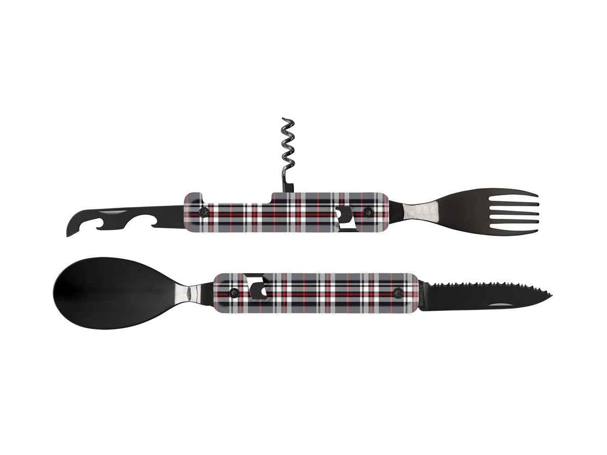 Akinod Multifunction Cutlery 13H25 Black Mirror Tartan Bleu - foto 2