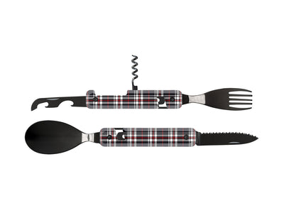 Akinod Multifunction Cutlery 13H25 Black Mirror Tartan Bleu - foto 2