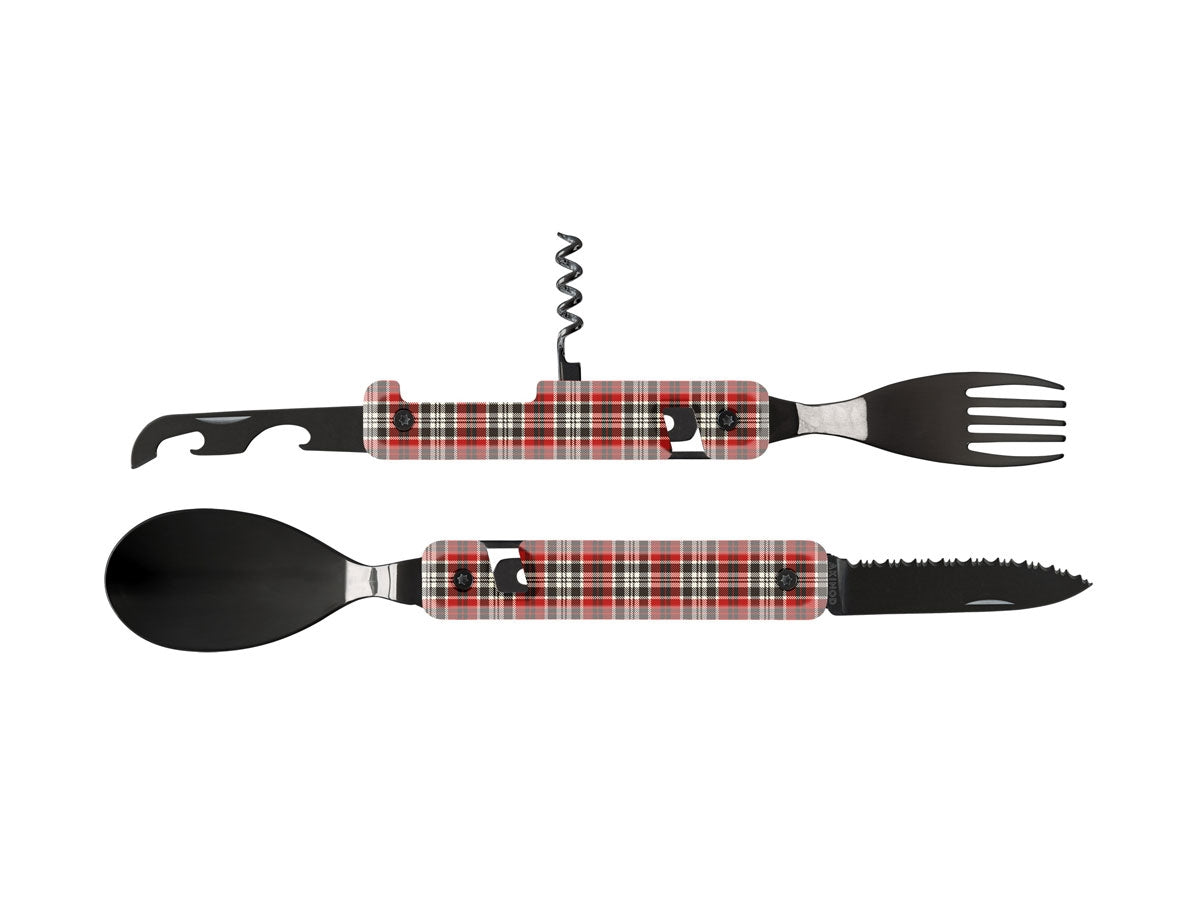 Akinod Multifunction Cutlery 13H25 Black Mirror Tartan Rouge - foto 2