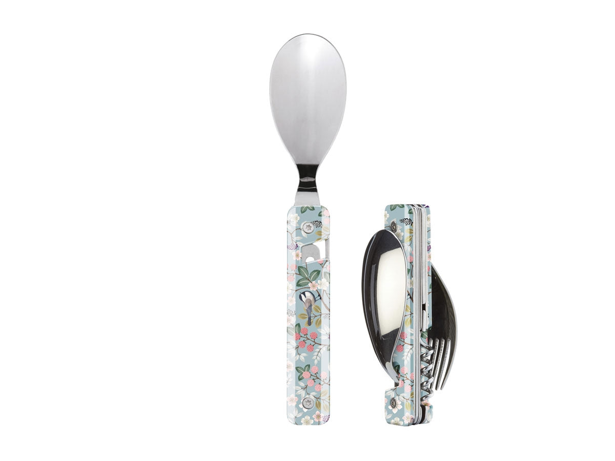 Akinod Multifunction Cutlery 13H25 Mirror Fleurs Gourmandes