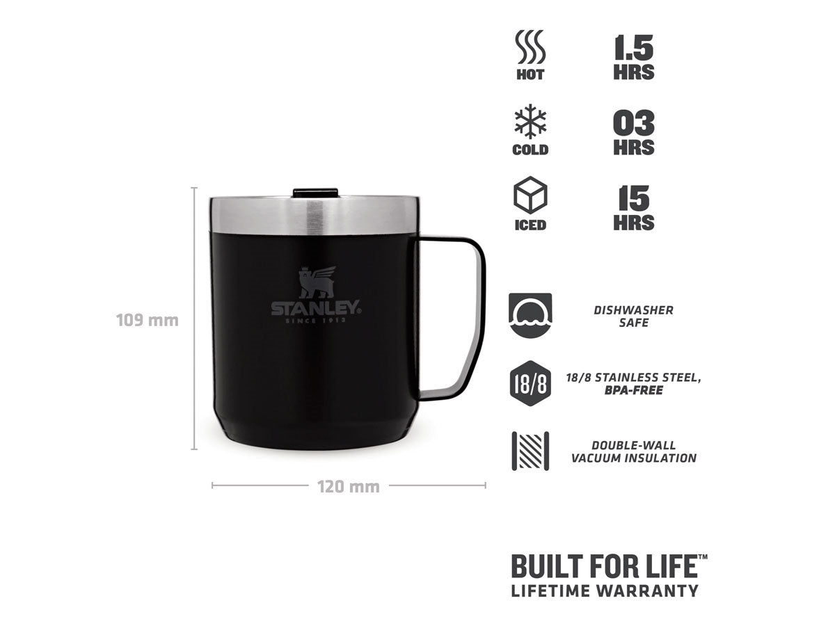 Stanley Classic Legendary Camp Mug 12oz /350ml Matte Black Pebble - foto 3