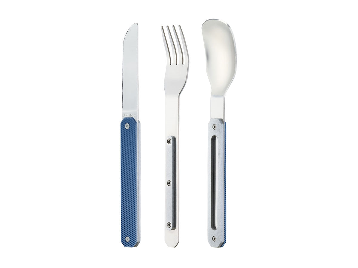 Akinod Magnetic Straight Cutlery 12H34 Mirror Aluminium Bleu - foto 2