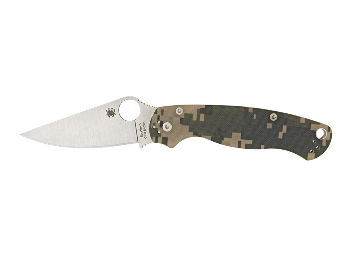 Spyderco Para Military 2 C81GPCMO2 lama CPM S45VN piatta, manico G-10 Digital Camo ARPAT