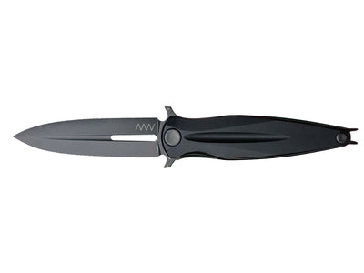 ANV Z400 BB Sleipner DLC Dural nero ANVZ400-018, vista frontale lama daga DLC