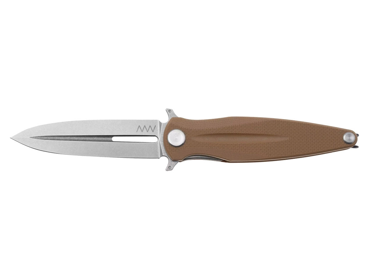 ANV Z400 BB Sleipner STW G10 coyote ANVZ400-012, vista frontale lama daga