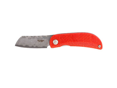 Mcusta Petit Orange/Blue Micarta Damascus MC-213D