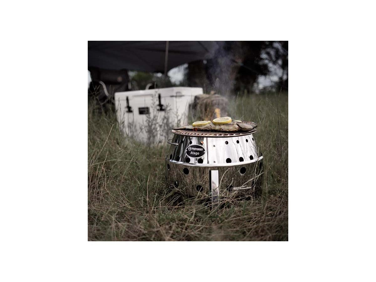 Petromax Atago Grill meccanismo una mano effetto camino