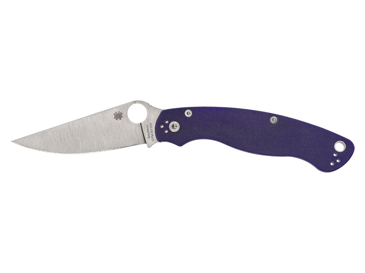 Spyderco Military 2 C36GPDBL2 lama CPM S110V alto vanadio, manico G-10 blu scuro, Compression Lock