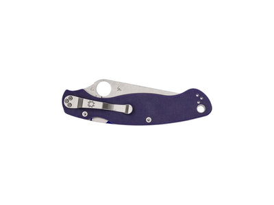 Spyderco Military 2 C36GPDBL2 dettaglio lama CPM S110V e manico G-10 blu scuro