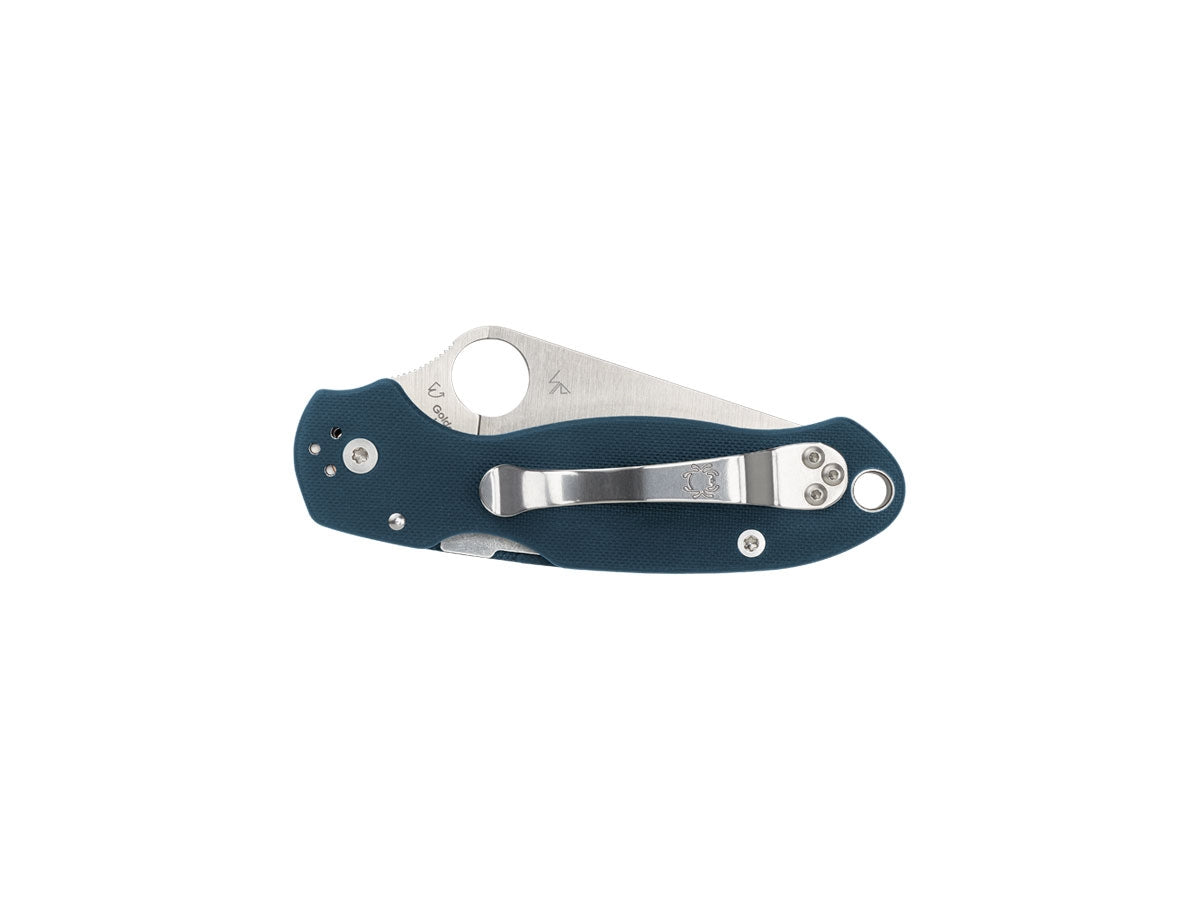 Spyderco Para 3 C223GPCBL dettaglio lama CPM SPY27 e G-10 blu cobalto