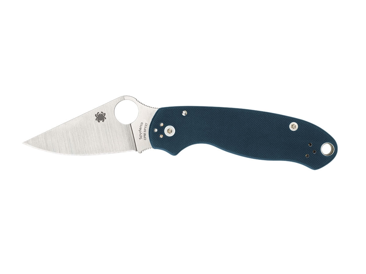 Spyderco Para 3 C223GPCBL lama CPM SPY27, manico G-10 blu cobalto, Compression Lock
