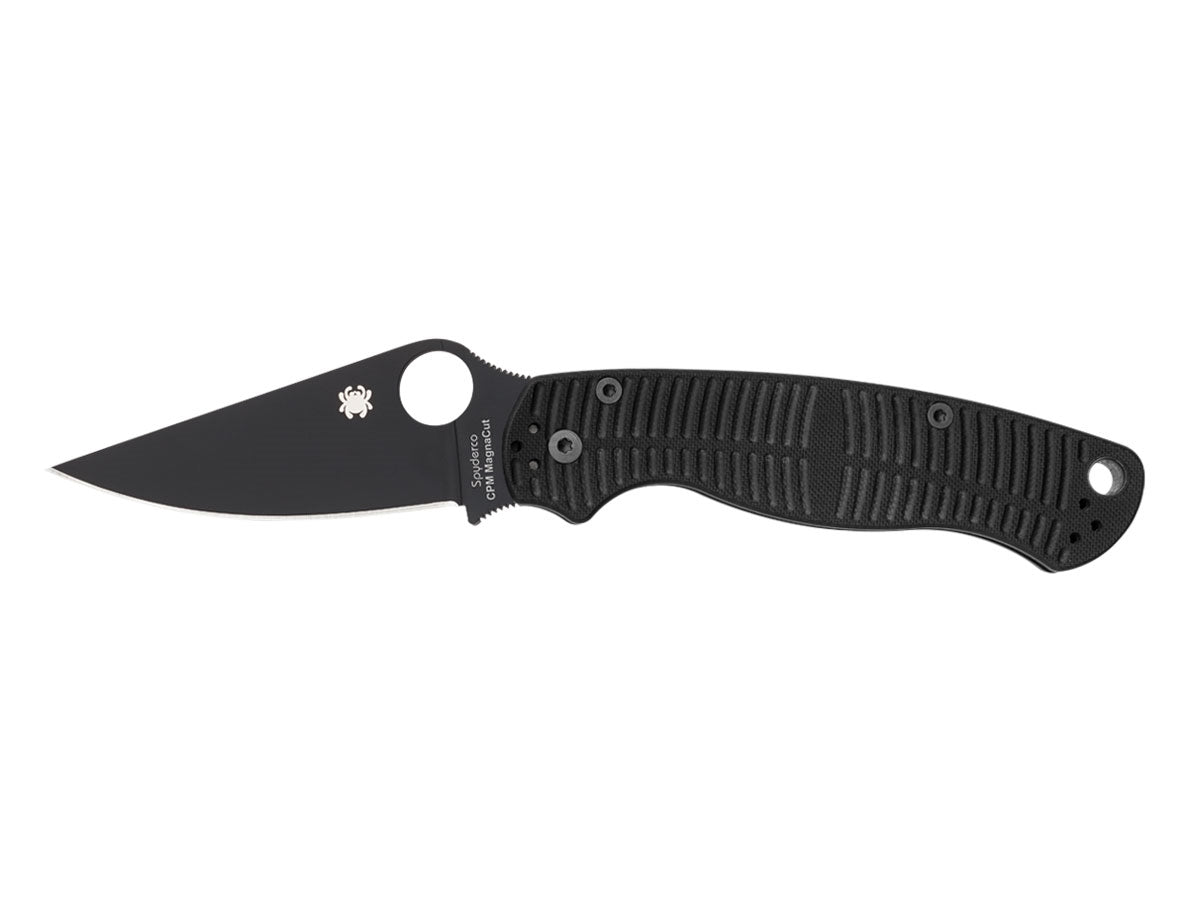 Spyderco Para Military 2 Salt C81GMCBKP2 lama CPM MagnaCut DLC, manico G-10 peel-ply nero