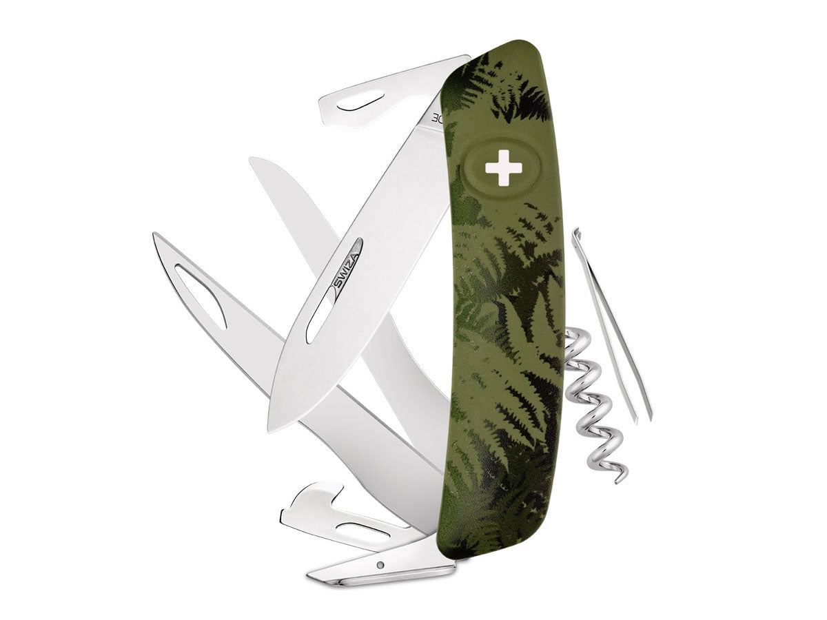 Swiza C07 Camouflage Scissors Olive Fern (KNI.0110.2050)