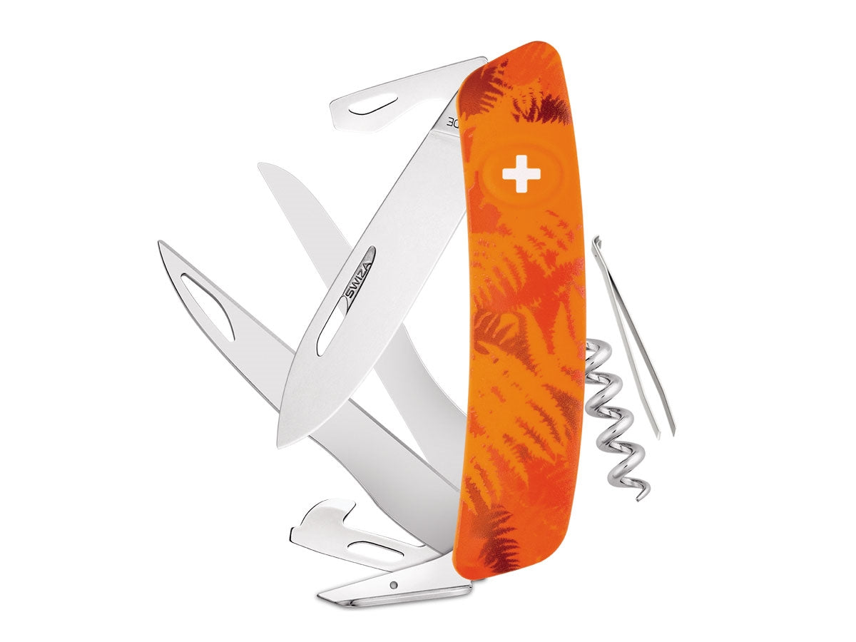 Swiza C07 Camouflage Scissors Orange Fern (KNI.0110.2060)