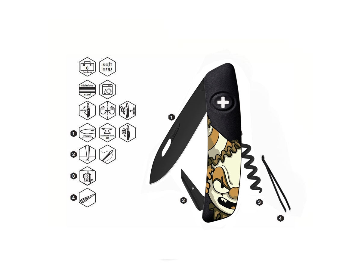 Swiza D01 Ab Halloween Clown Black (KNI.0013.H009) - foto 2