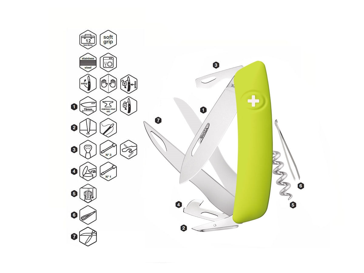 Swiza D07 Scissors Moss (KNI.0110.1080) - foto 2