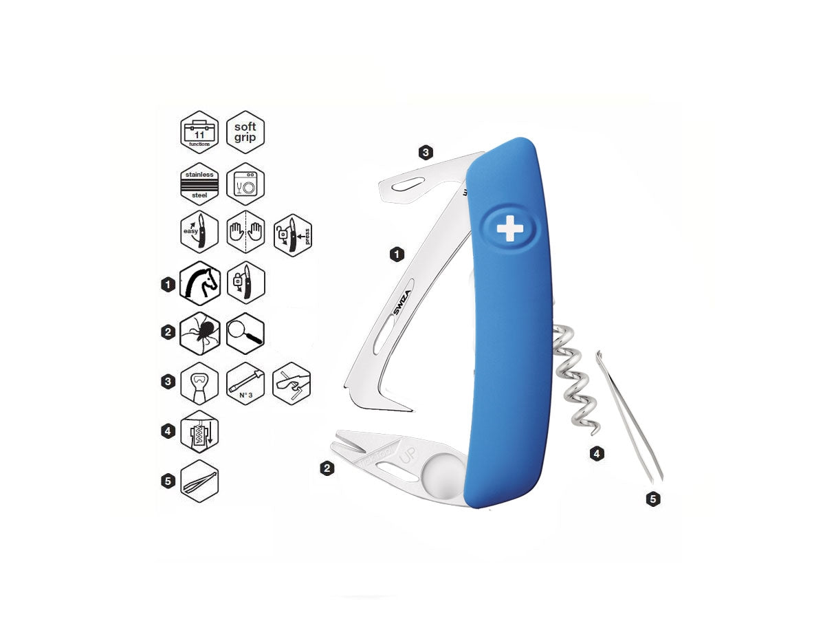 Swiza HO03 Horse & Tick Tool Blue (KHO.0070.1030) - foto 2