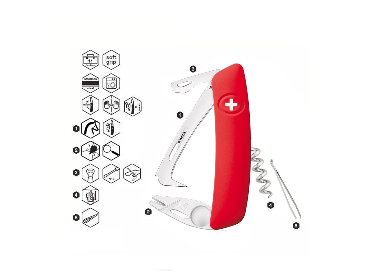 Swiza HO03 Horse & Tick Tool Red (KHO.0070.1000) - foto 2