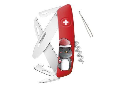 Swiza J06 Junior Christmas Penguin Red (KNB.0061.X001)