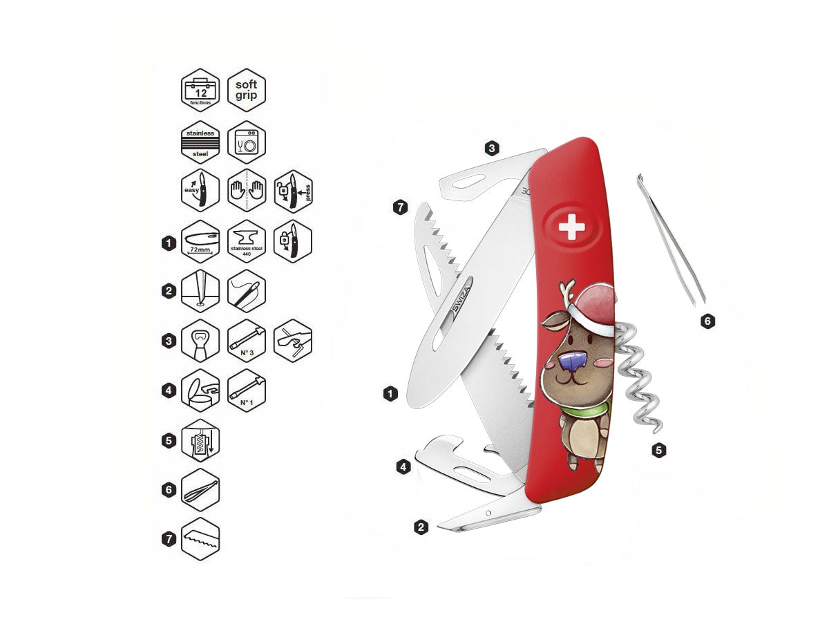 Swiza J06 Junior Christmas Reindeer Red (KNB.0061.X003) - foto 2