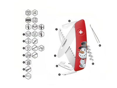 Swiza J06 Junior Christmas Snowman Red (KNB.0061.X002) - foto 2