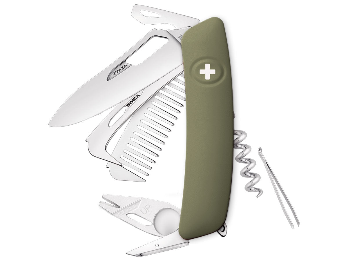 Swiza SH09R-HTT Horse & Tick Tool Olive (KNI.0160.1050)