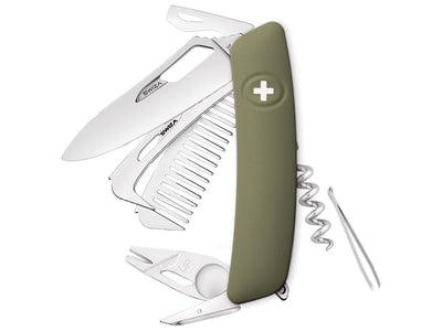 Swiza SH09R-HTT Horse & Tick Tool Olive (KNI.0160.1050)