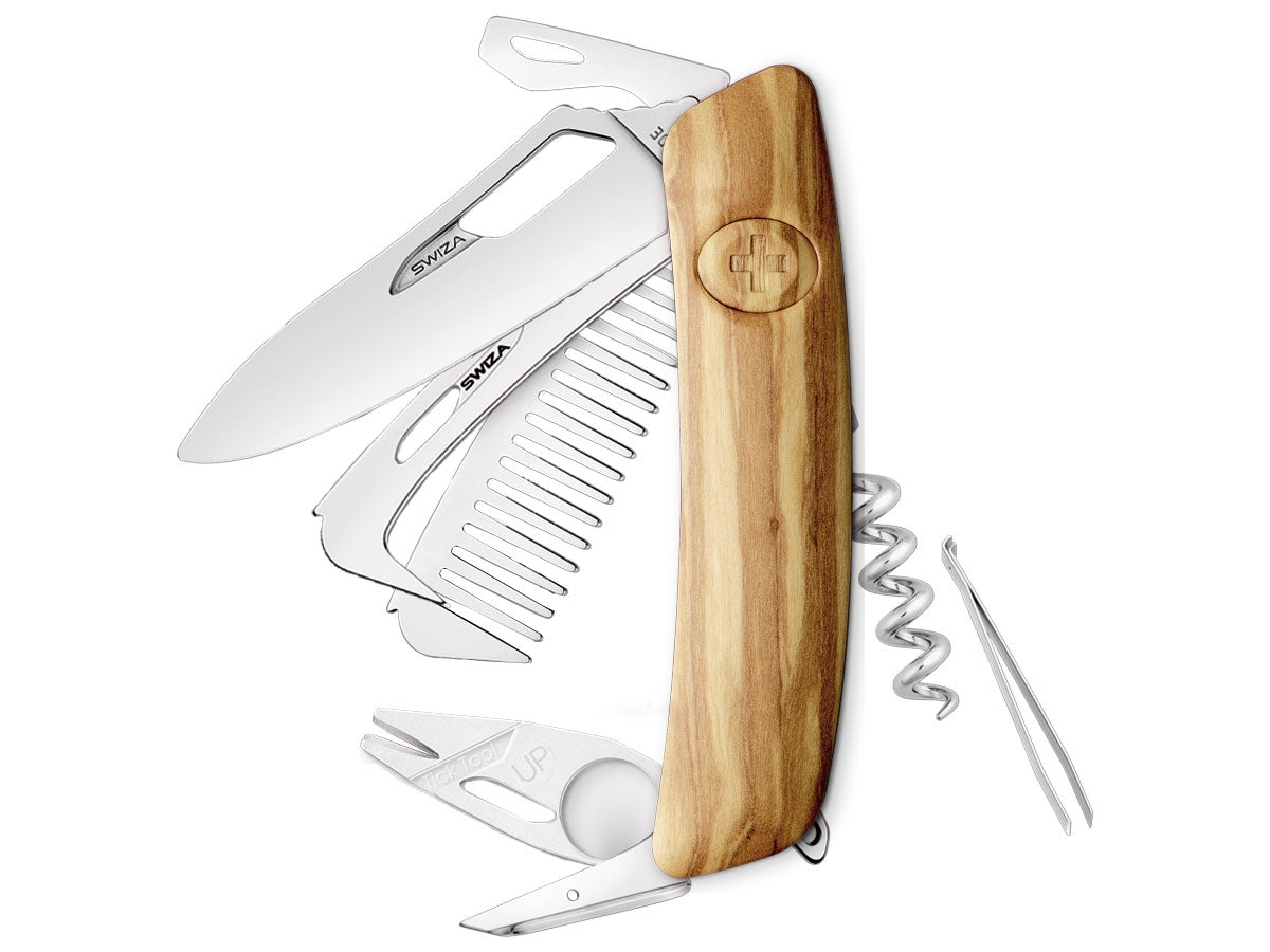 Swiza SH09R-HTT Horse & Tick Tool Wood Olive (KNI.0160.6310)