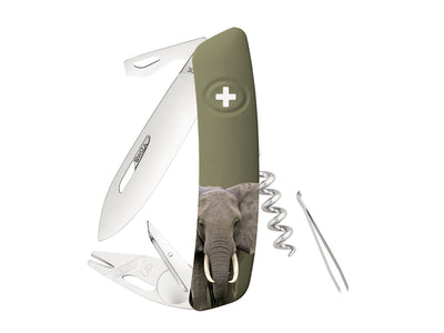 Swiza TT03 Tick Tool Wildlife Elephant Olive (KNI.0070.WO08)