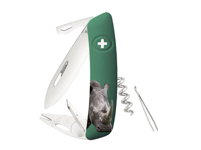 Swiza TT03 Tick Tool Wildlife Rhinoceros Green (KNI.0070.WO07)
