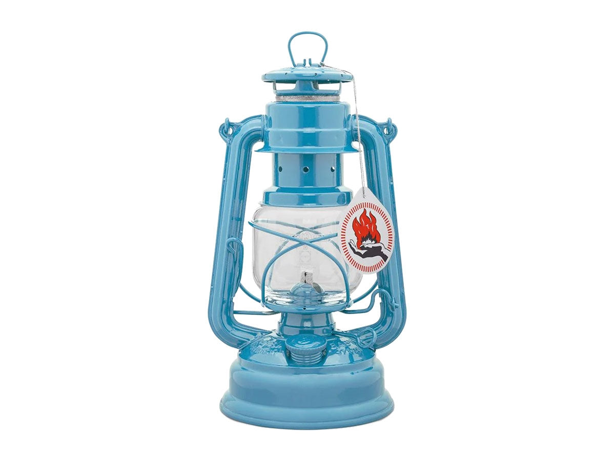 Feuerhand Hurricane Lanterna Baby Special 276 acciaio zincato azzurro pastello