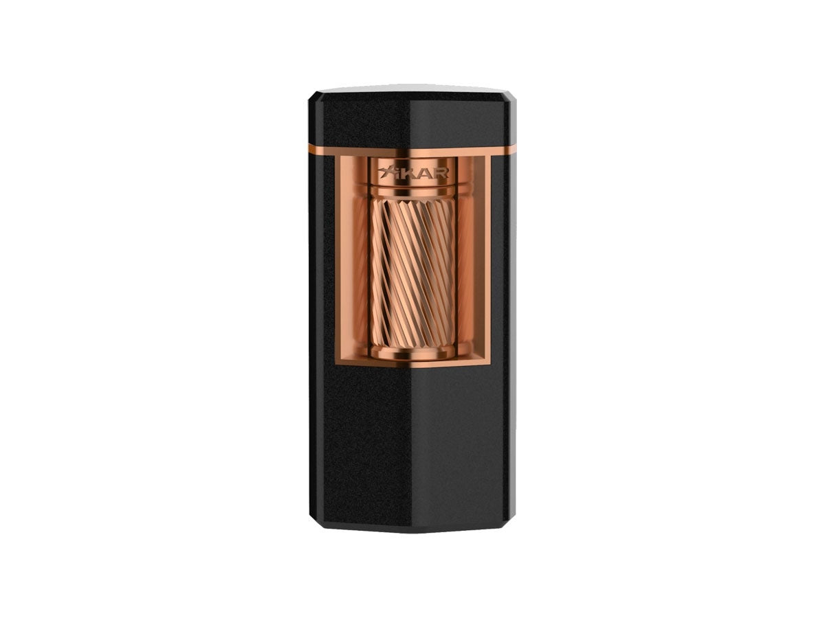 Xikar Accendisigari Meridian Triple Soft Flame (600BKRS) Black & Rose Gold