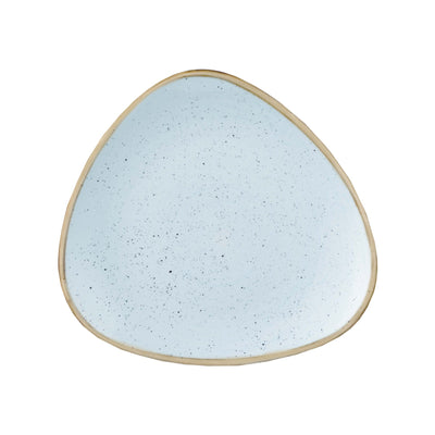 Churchill Stonecast Azzurro Puntinato Piatto Piano Triangolare 26,5 cm 12 Pezzi