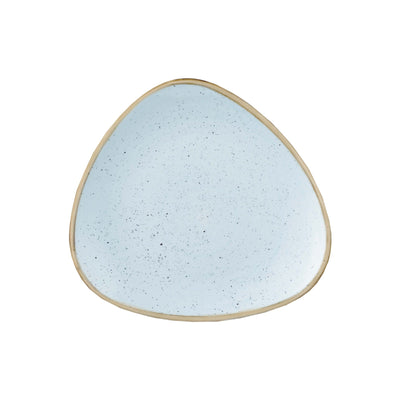 Churchill Stonecast Azzurro Puntinato Piatto Piano Triangolare 22,9 cm 12 Pezzi