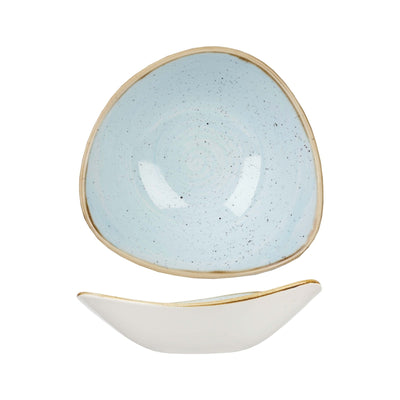 Churchill Stonecast Azzurro Puntinato Piatto Fondo Triangolare 23,5 cm 12 Pezzi