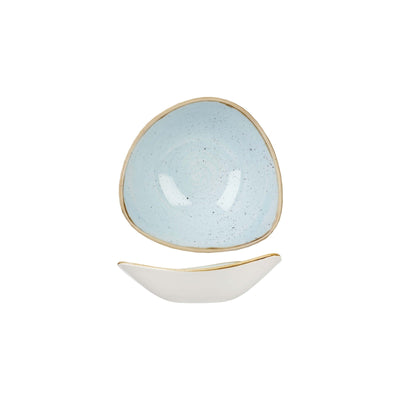 Churchill Stonecast Azzurro Puntinato Piatto Fondo Triangolare 15,3 cm 12 Pezzi